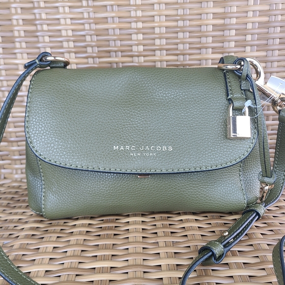 Marc Jacobs Mini Boho Grind Green Leather Shoulder Crossbody Bag Gold Hardware - Picture 2 of 16